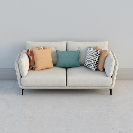Elegant Minimalist Sofa 3D Model