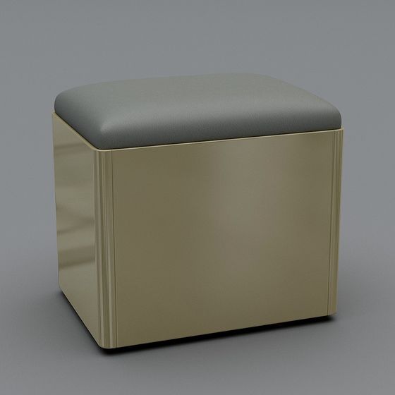 Square Storage Stool 3D model