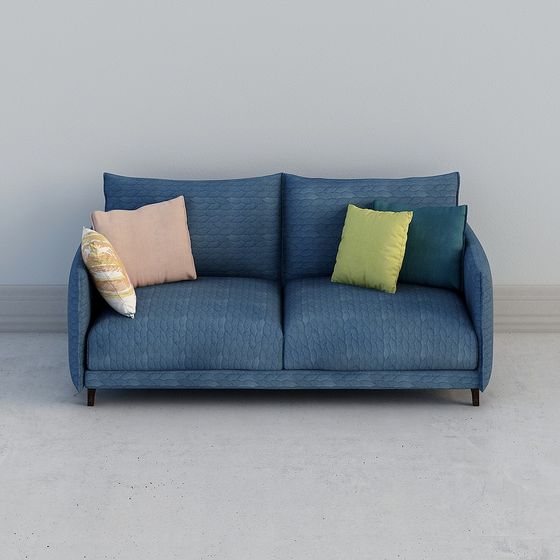 Modern Low Polygon Sofa 3D model for Contemporary Spaces