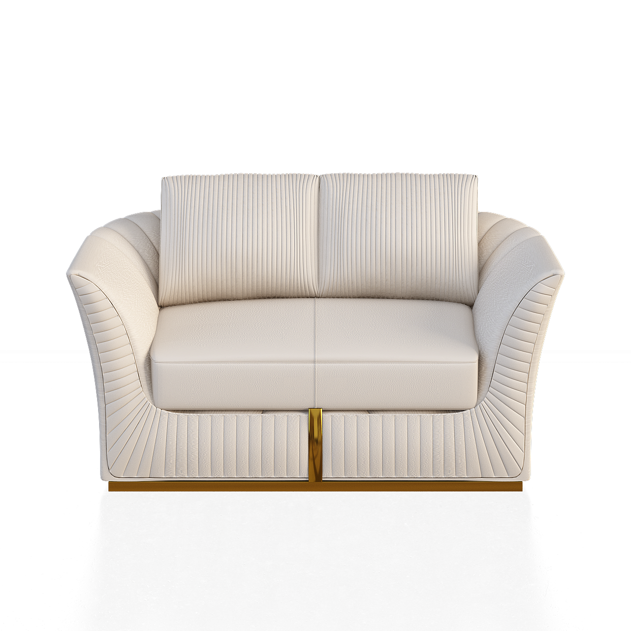 Vintage Luxury Sofa 3D Model – Low-Poly Leather Design