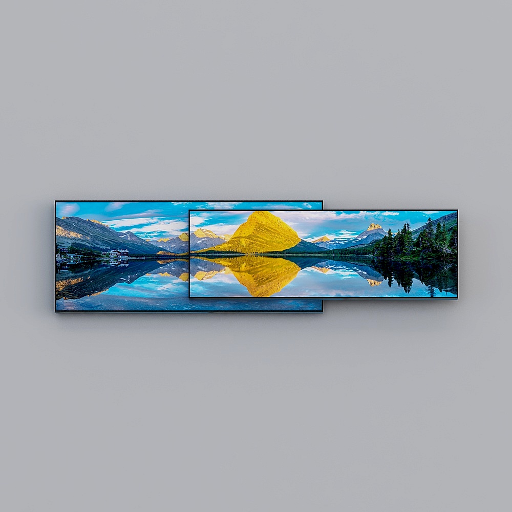 Courtesy full house with painting - modern living room decoration painting - overlay double layer - water day one color K