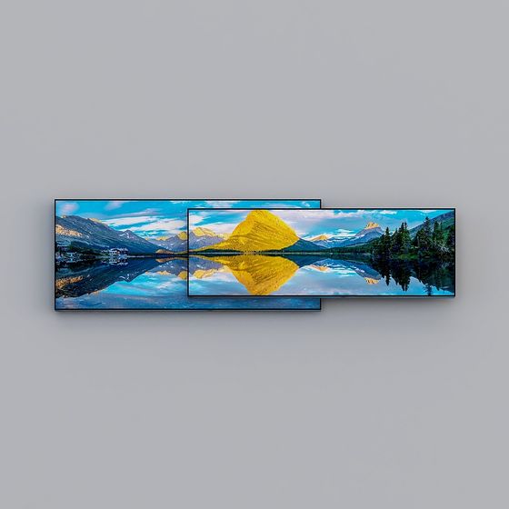 Stunning Snow Mountain Lake View 3D model