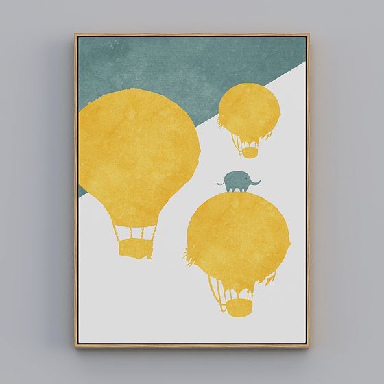 Colorful Hot Air Balloon 3D model for Creative Projects