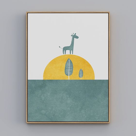 Morning Giraffe 3D model