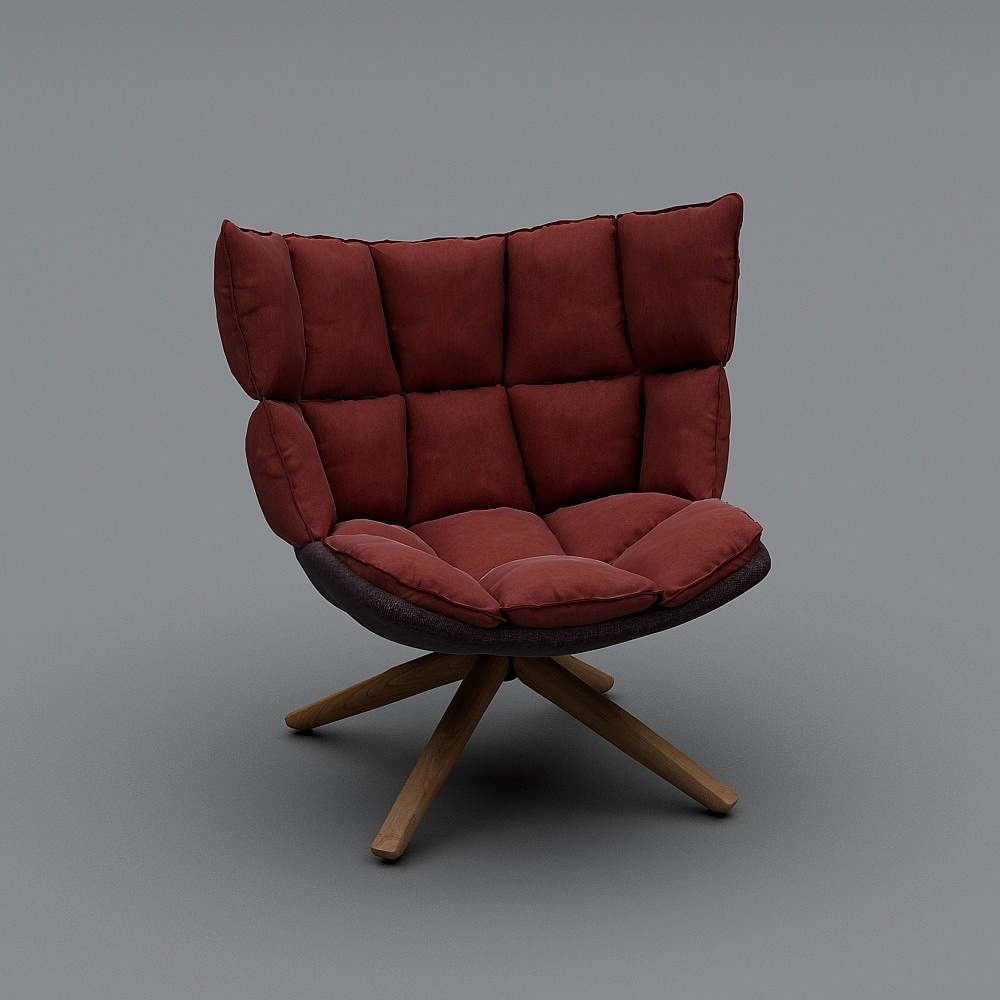 LC005 leisure chair with wooden legs