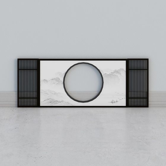 Ink Wash Window 3D model for Creative Designs