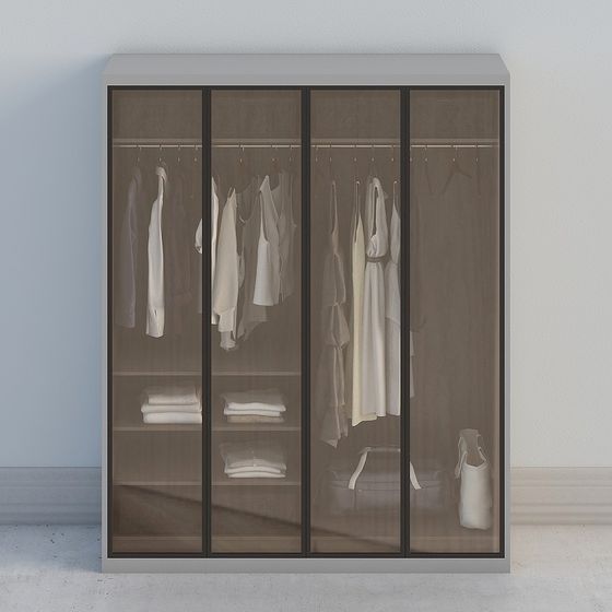 Modern Minimalist Wardrobe 3D Model