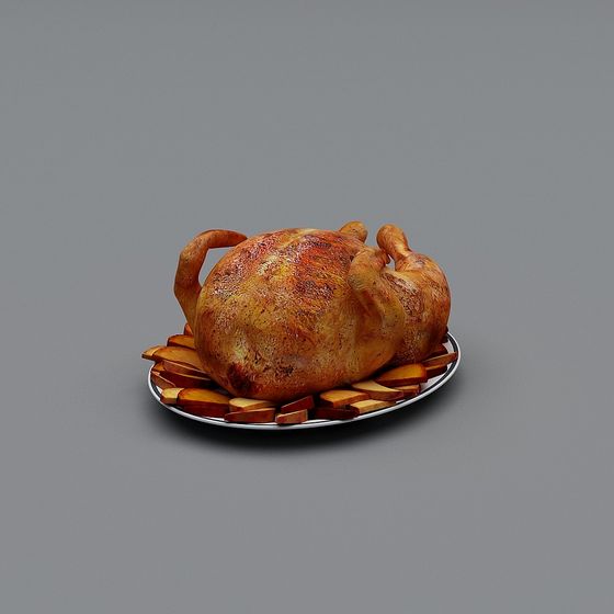 Black Food Item 3D Model