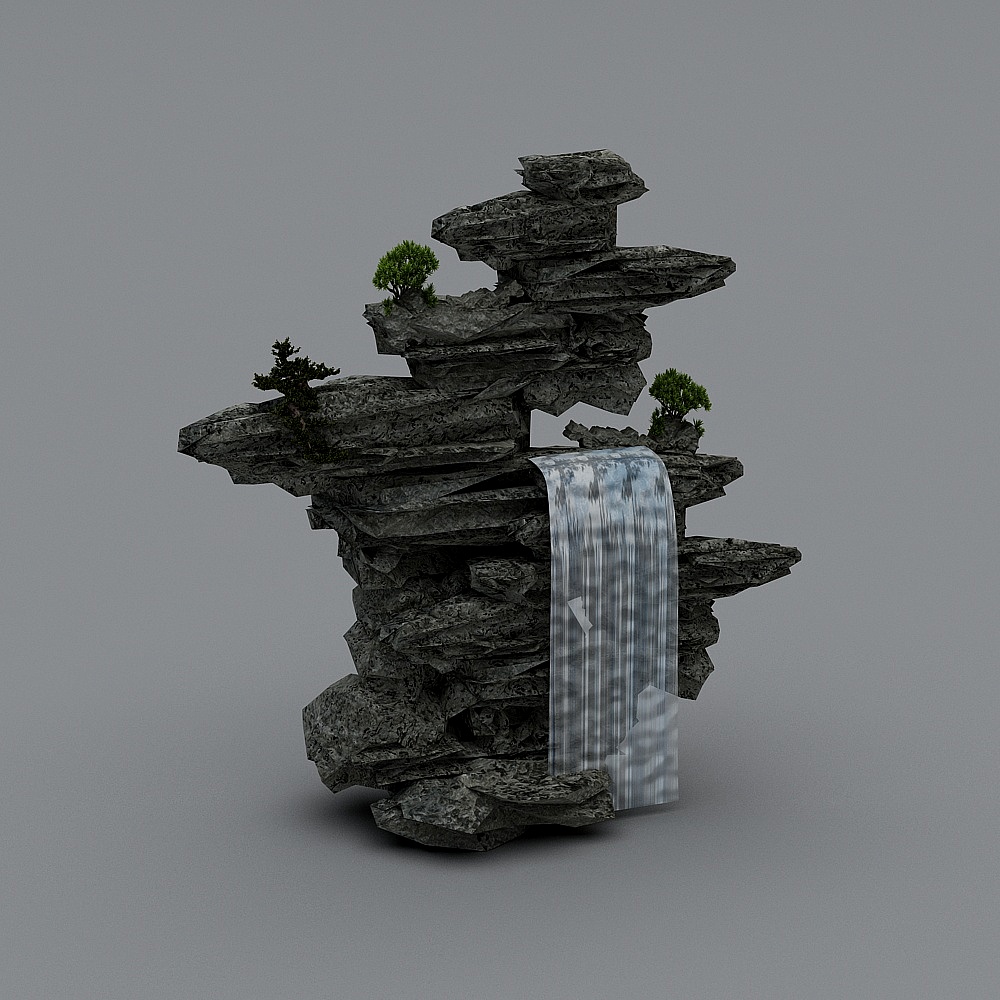 Natural Tower 3D model - Low Poly Landscape