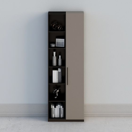 Elegant Low-Poly Bookshelf 3D model