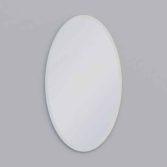 Elegant Oval Mirror 3D model for Modern Interiors