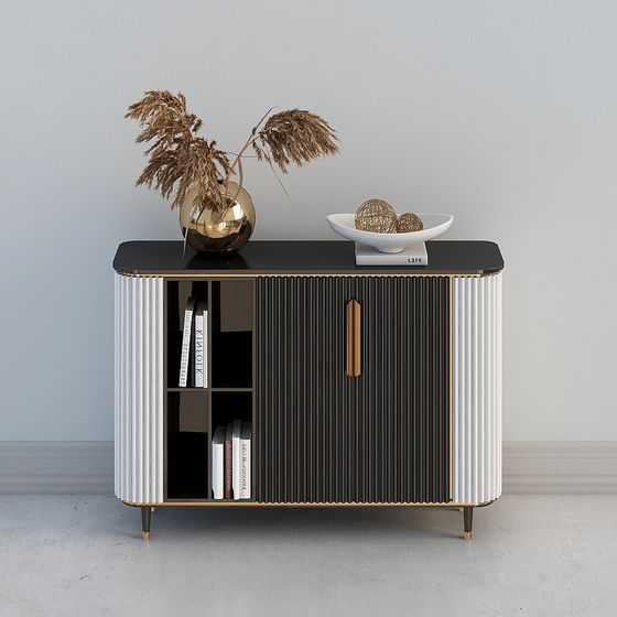 Elegant Art Deco Console Cabinet 3D model