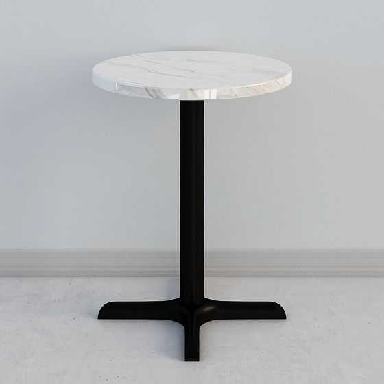 Elegant Low-Poly Round Table 3D Model