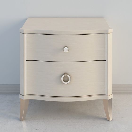 Elegant Bedside Table 3D Model for Contemporary Design