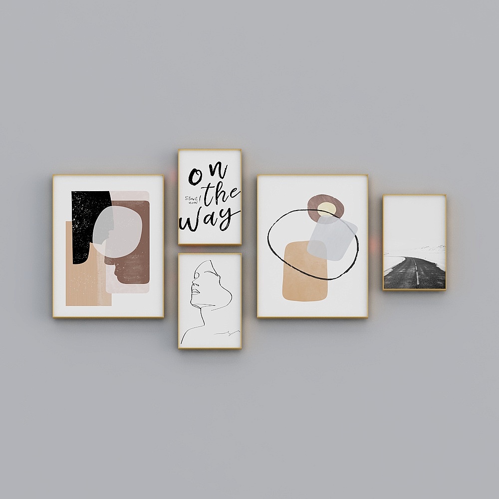 Cortesia Casa Completa con Pittura - Pittura Decorativa Moderna Soggiorno - Triplo Soggiorno - Combinazione Spazio dei Sogni B