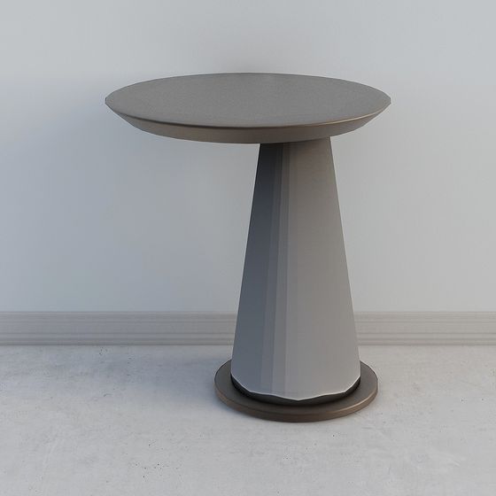 Stylish Minimalist Round Table 3D model