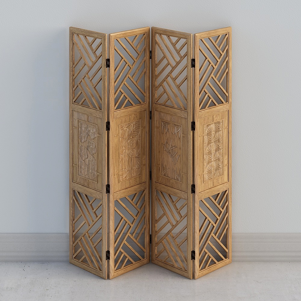 O555-Melan bamboo chrysanthemum screen