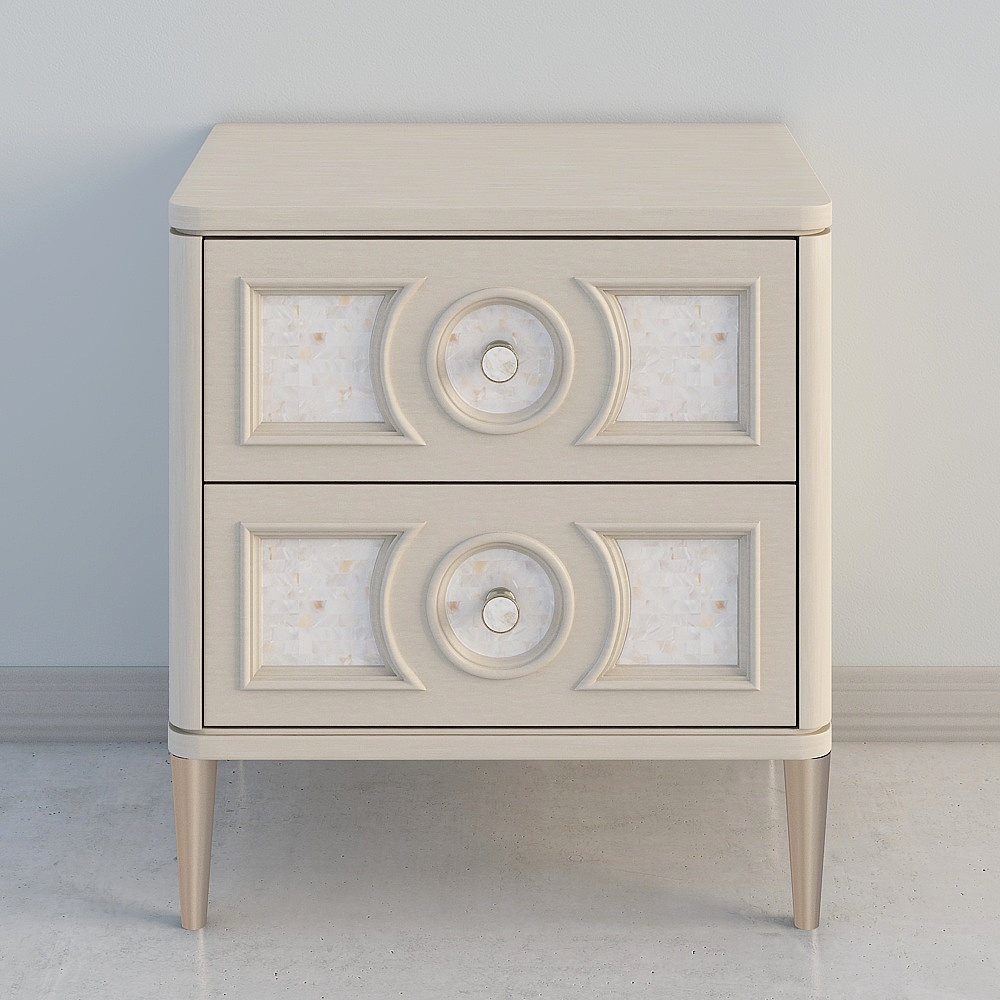 Berry light luxury modern bedside table solid wood foot bed head cabinet bedroom 380H