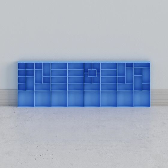 Futuristic Modular Bookshelf 3D model