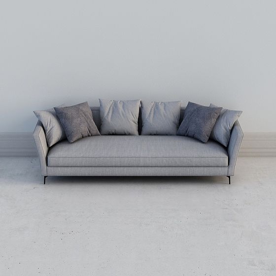 Elegant Low-Polygon Sofa 3D Model for Modern Spaces