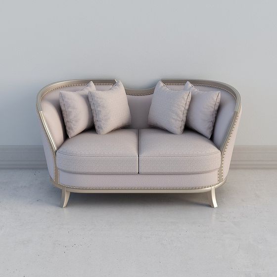 Elegant Low-Poly 3D Sofa Model for Modern Homes