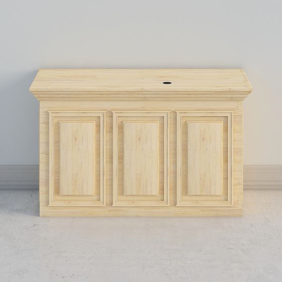 Minimalist Wooden Cabinet 3D model