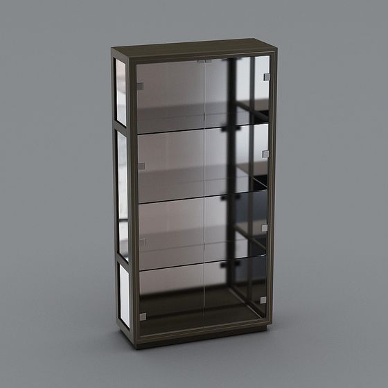 Modern Glass Display Cabinet 3D model