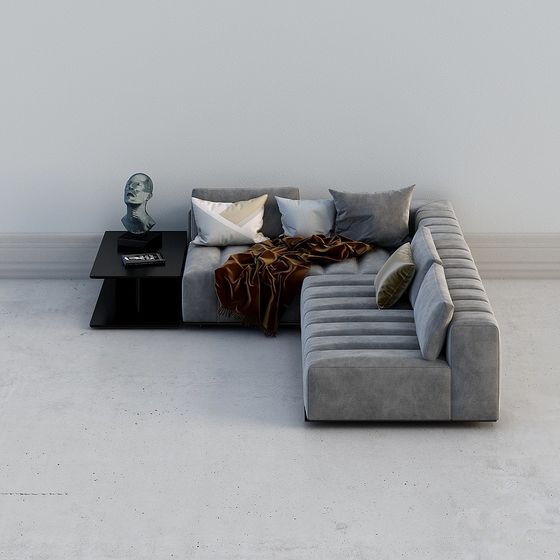 Modern Low-Polygon Sofa 3D model