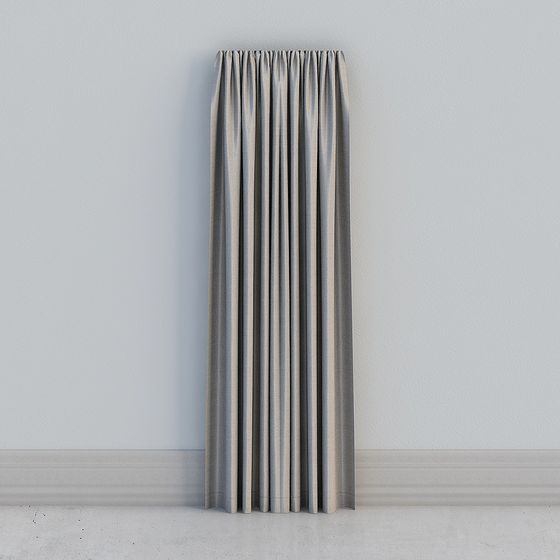 Elegant Low-Poly Curtain 3D Model for Modern Spaces