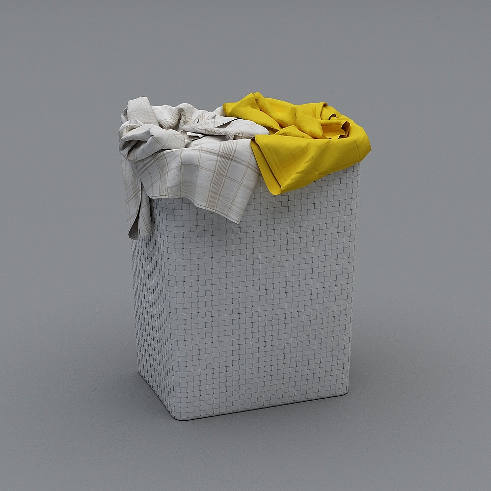 Stylish Laundry Basket 3D model