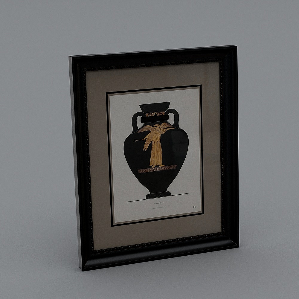 Ancient Greek Vase Painting 3D model