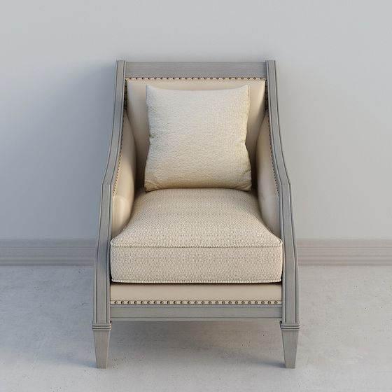 Elegant Low-Poly Sofa Chair 3D model