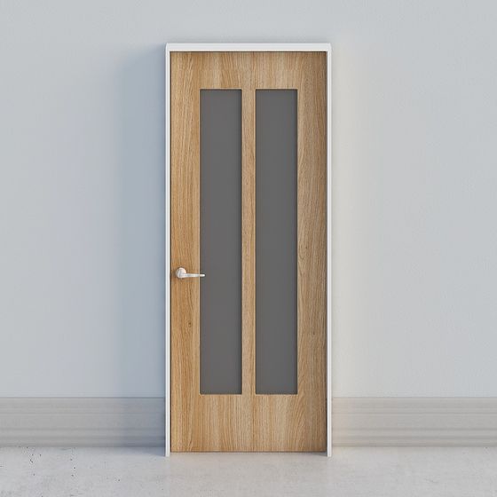 Contemporary Low-Poly High-Detail 3D Door Model