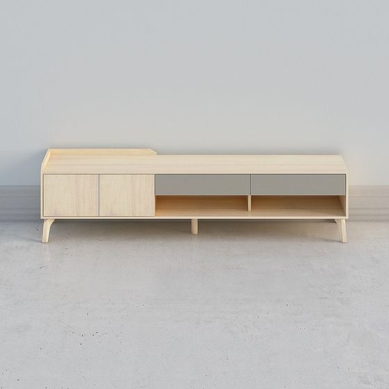 Modern Minimalist TV Cabinet 3D model