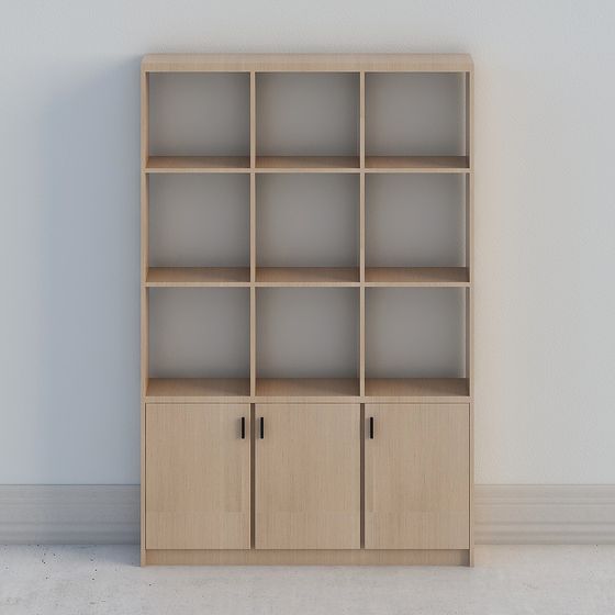Modern Minimalist Bookshelf 3D Model