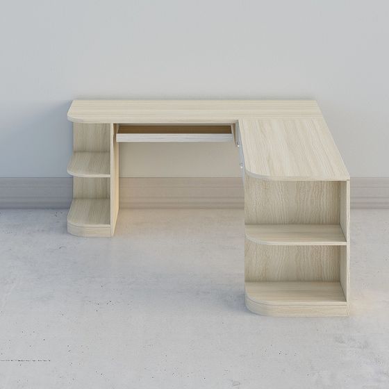 Modern L-Shaped Desk 3D model