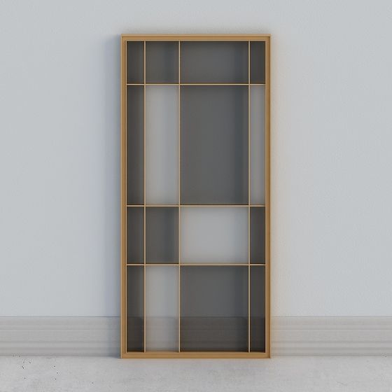 Glass Partition Screen 3D model for Modern Interiors
