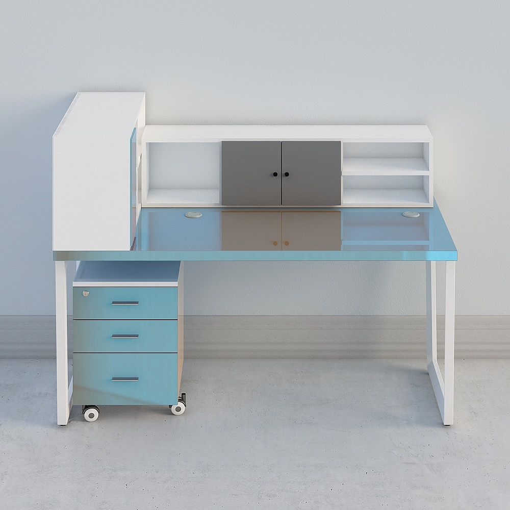 Stylish Mobile Desk 3D model for Modern Offices