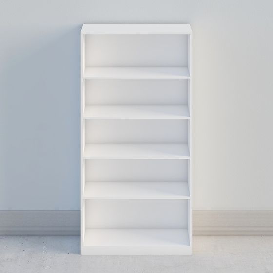 Stylish White Decorative Rack 3D Model