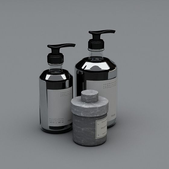 Minimalist Glass Bottle 3D Model Collection