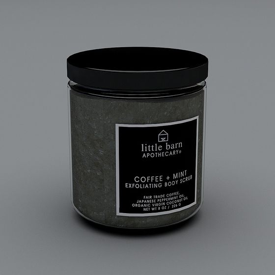 Coffee Mint Scrub Jar 3D model for Creative Projects