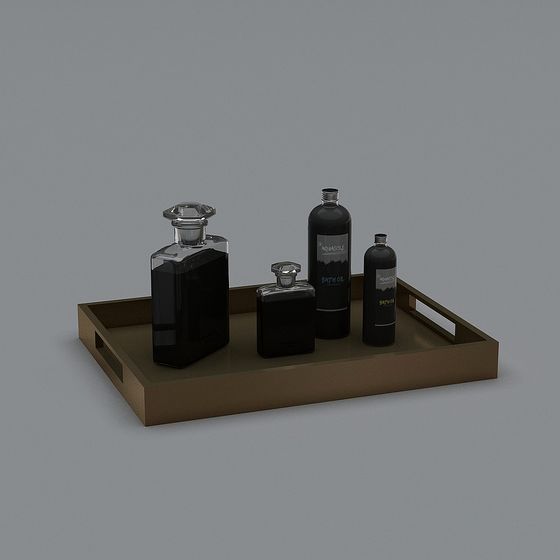 Elegant Bathroom Fragrance Set 3D model