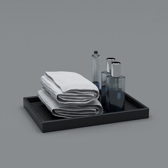 Low-Poly Modern Bathroom Tray 3D model