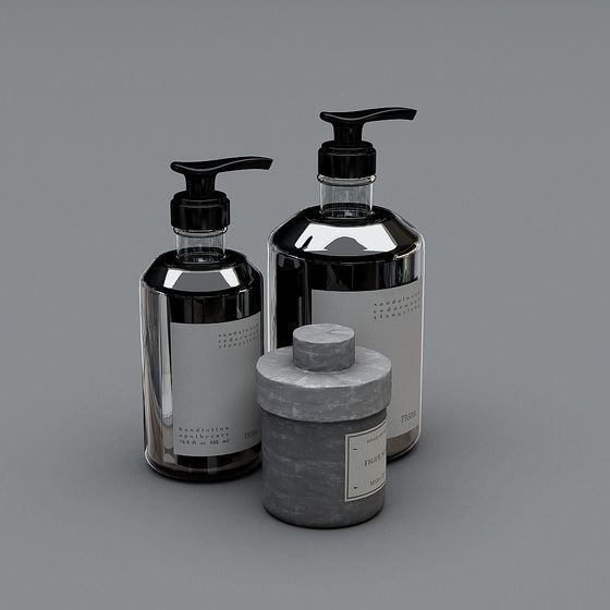 Elegant Minimalist Glass Bottle 3D model