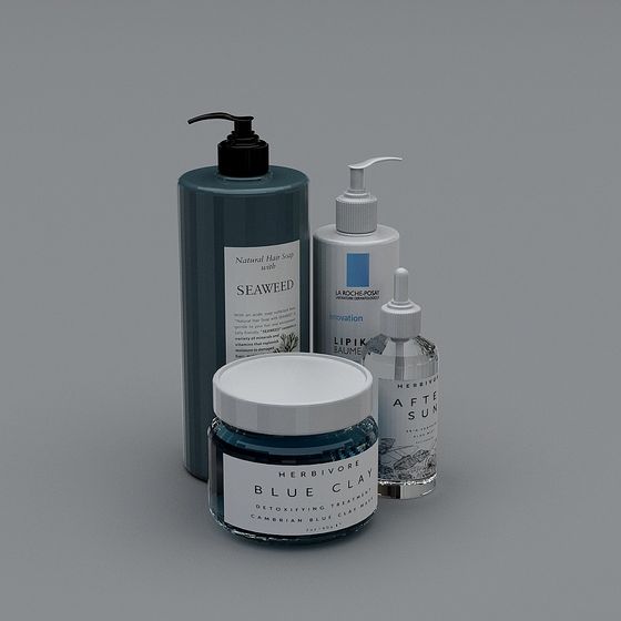 Minimalist Skincare Product Bottle 3D model