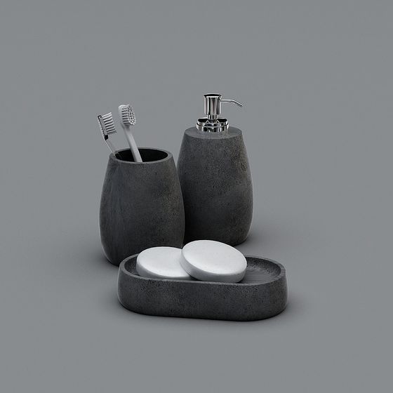 Modern Minimalist Bathroom Accessories 3D model
