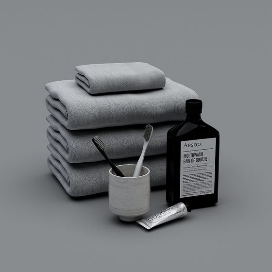 Bathroom Corner 3D Model - Minimalist Aesthetics