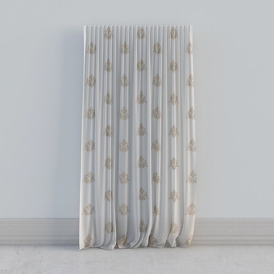 Elegant Curtain 3D Model Design