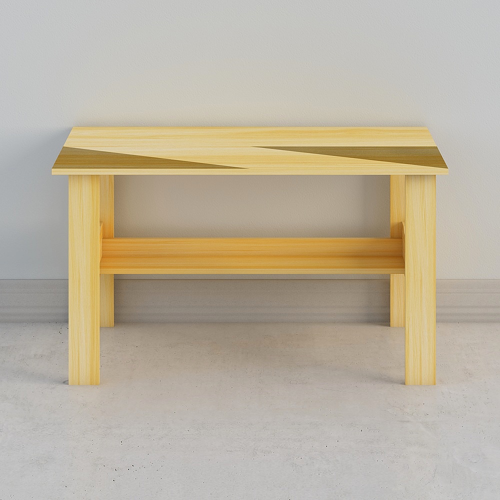 Geometric Wood Table 3D model