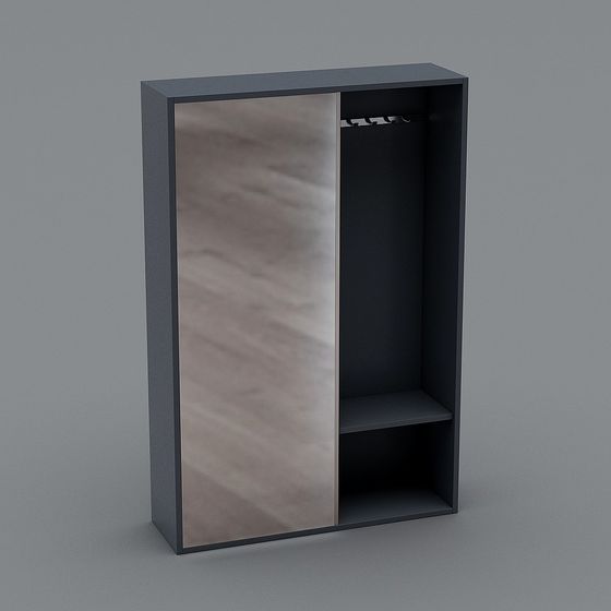 Stylish Wall-Mounted Coat Rack 3D model